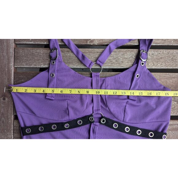 💜✨NWOT Edgy Purple Strappy Dress - Picture 7 of 8